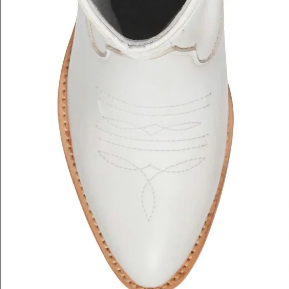 NWT Steve Madden White Laredo Western boot+Cowboy+Cowgirl Boot+Leather+7+7.5+8 - Picture 4 of 4